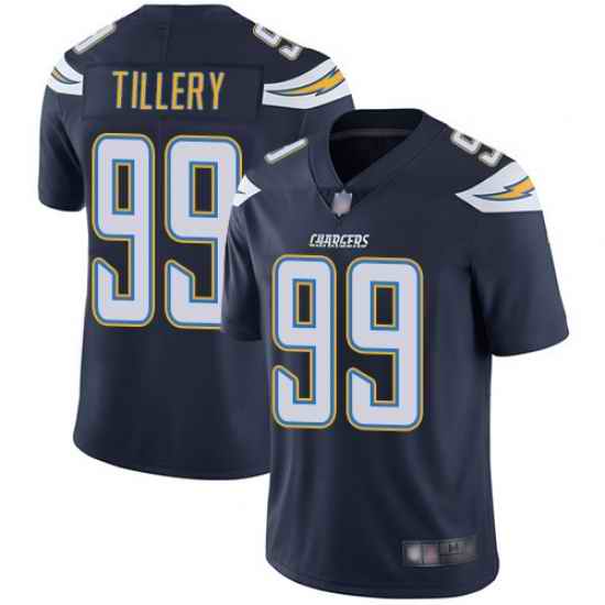 Chargers 99 Jerry Tillery Navy Blue Team Color Men Stitched Football Vapor Untouchable Limited Jersey